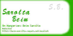 sarolta beim business card